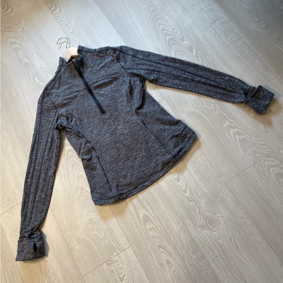 Lululemon Run Briskly 1/2 Zip Coco Pique Black White size 8 - Picture 8 of 15